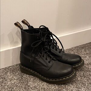 Women’s Dr. Martens Black Leather Combat Boots 1490 Pascal